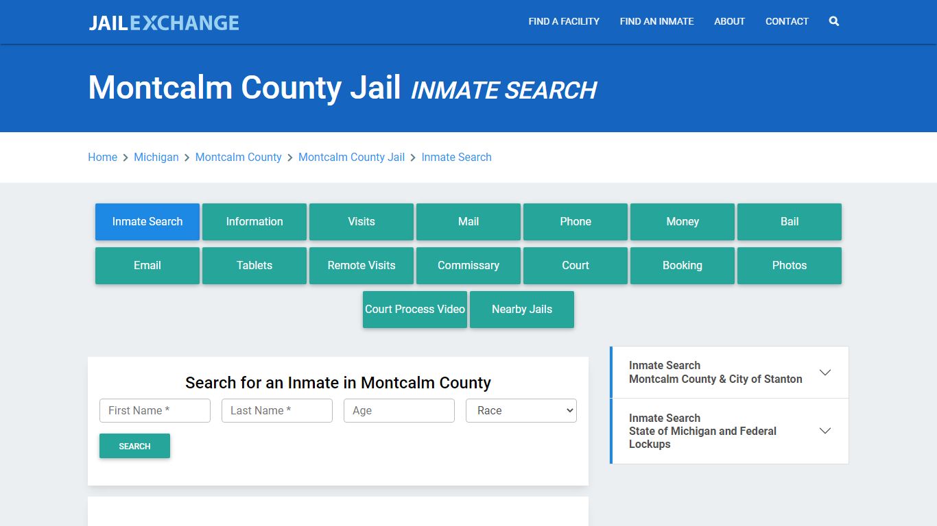 Montcalm County Jail, MI Inmate Search: Roster & Mugshots